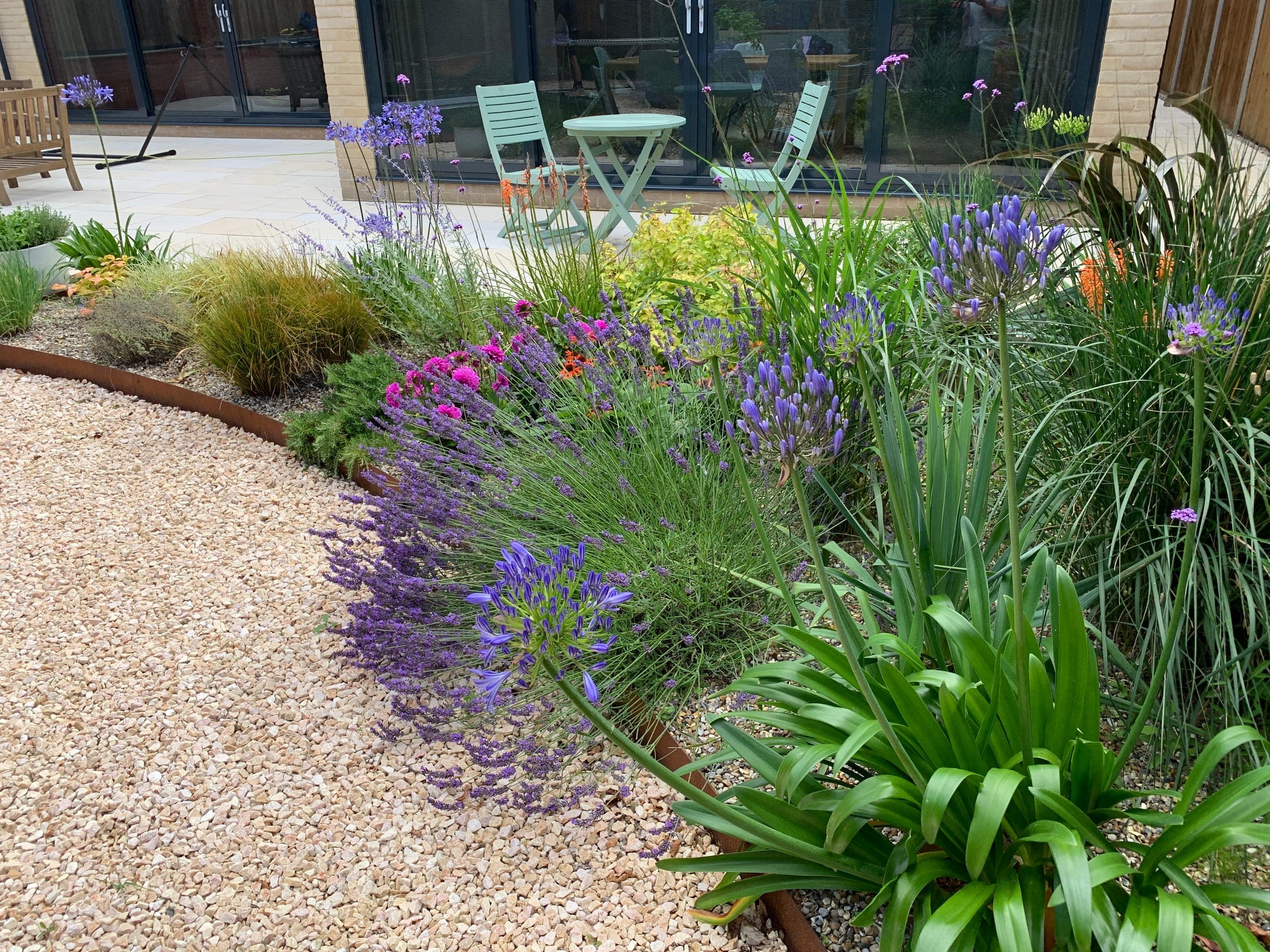 Garden path and landscaping detail
