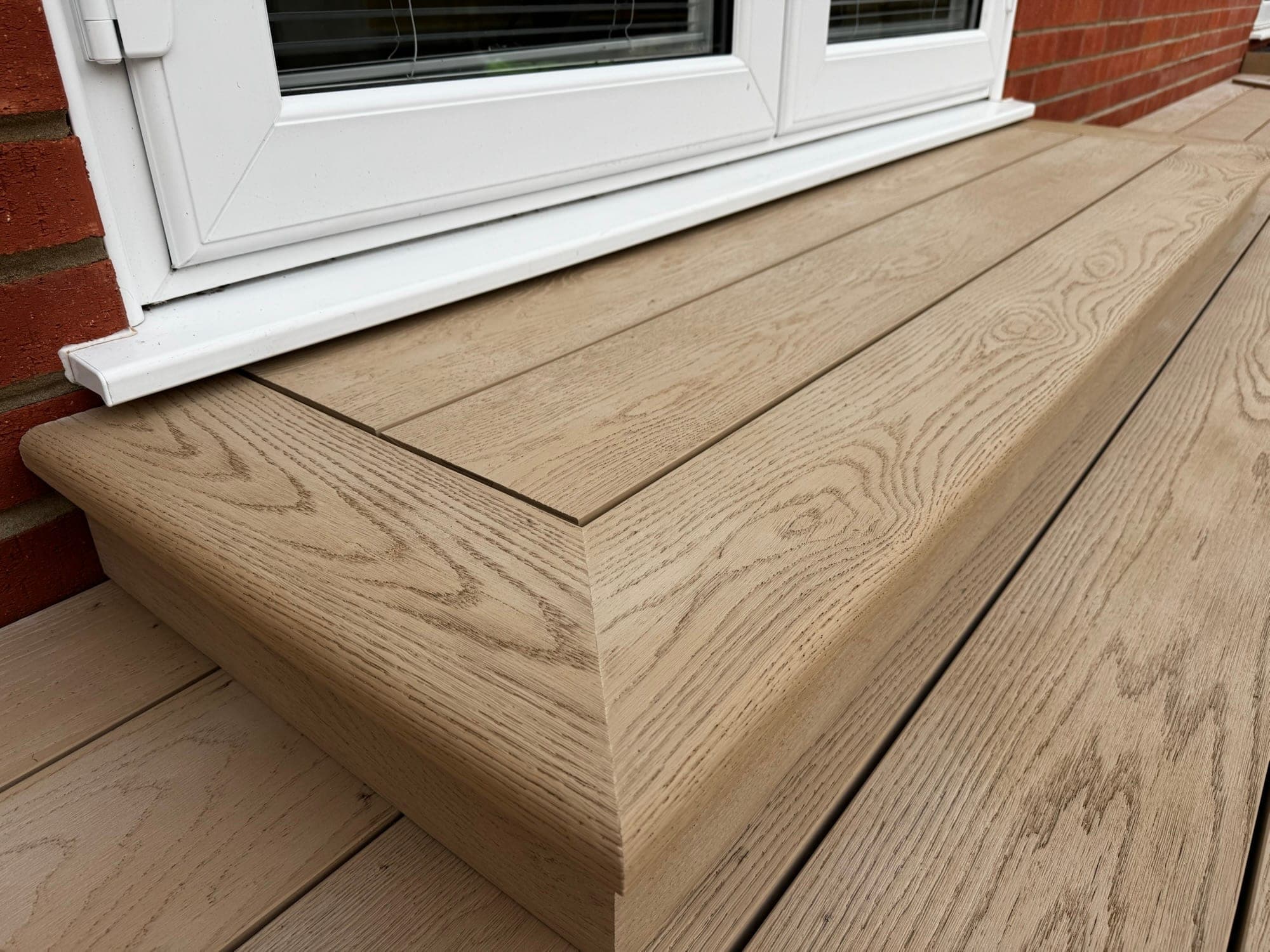 Corten steel planters and patio, Bowthorpe