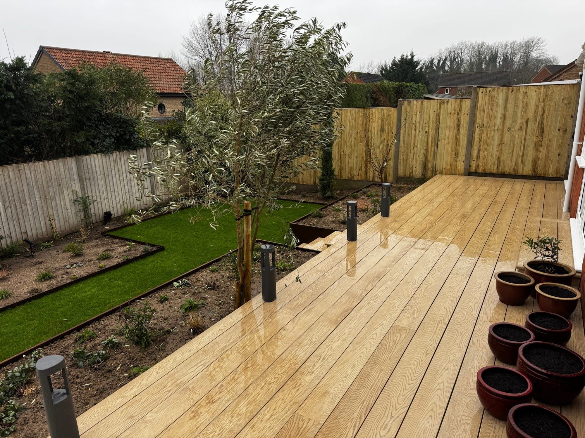 Patio and planting scheme Bowthorpe