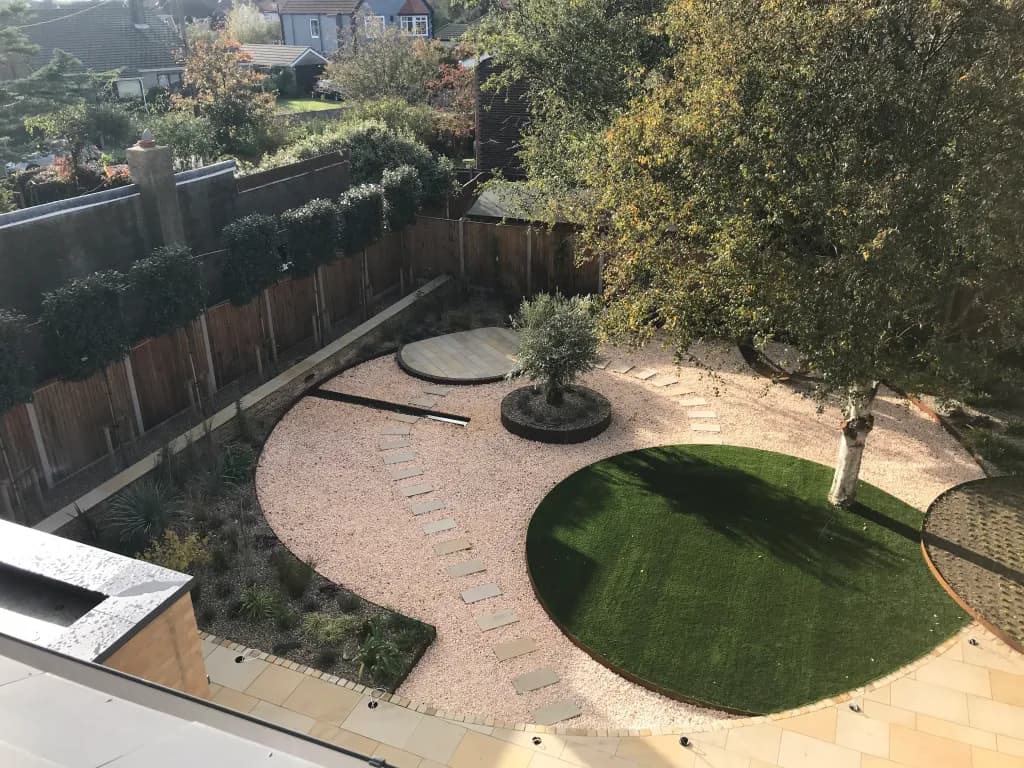 Mediterranean garden view