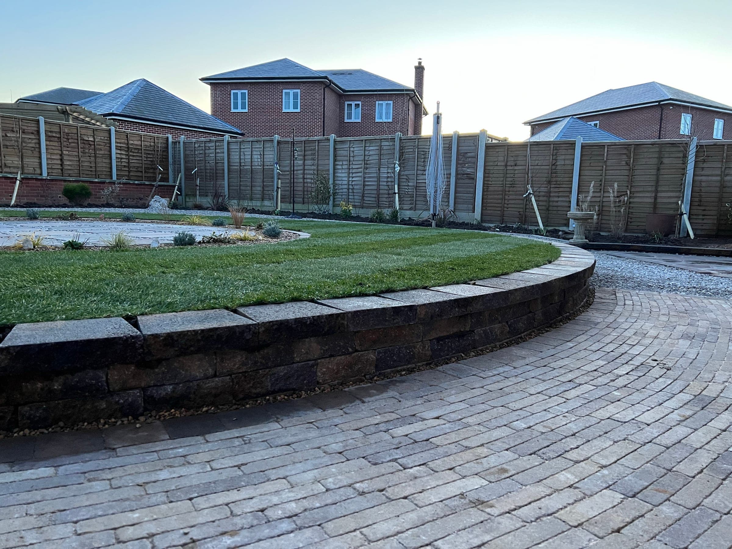 Rag blend sandstone paving Loddon Norfolk