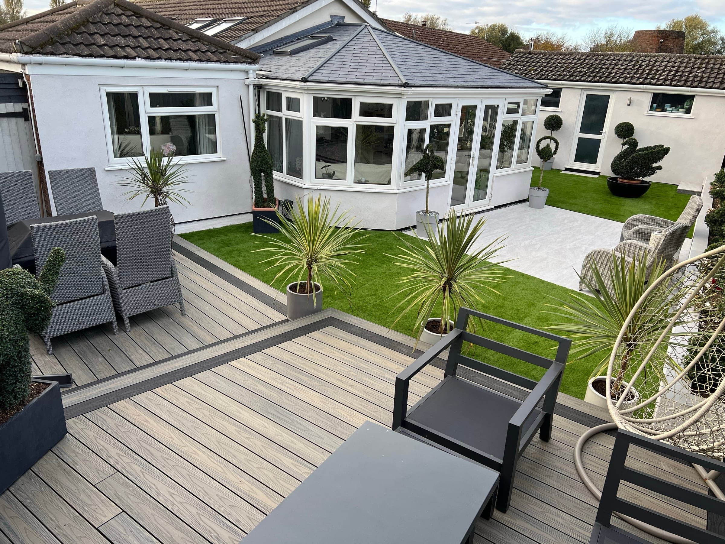 Composite Prime decking and garden layout