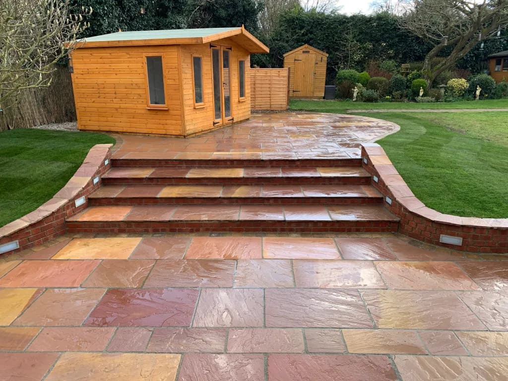 Sandstone paving