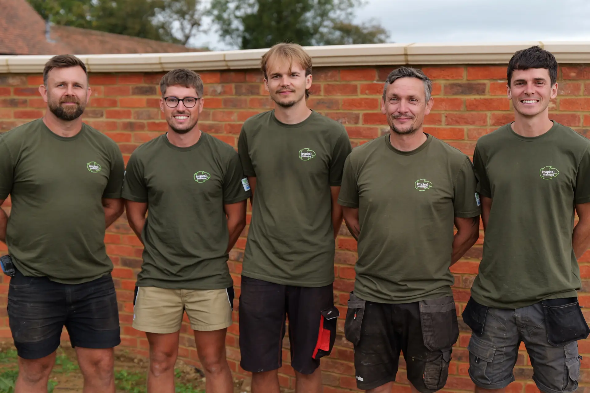 The Tropical Landscaping team - Carl, Matt, Kris, Chris and Alfie