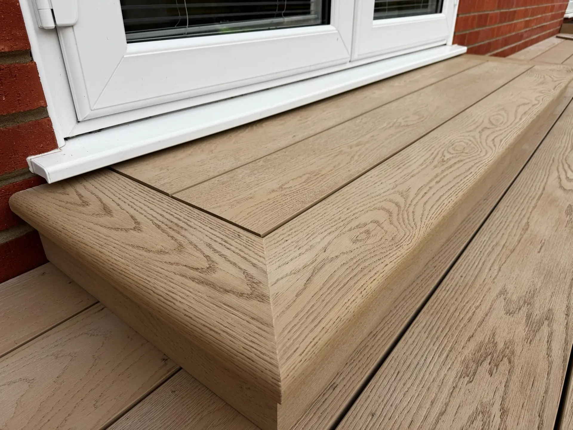 Corten steel planters and patio, Bowthorpe
