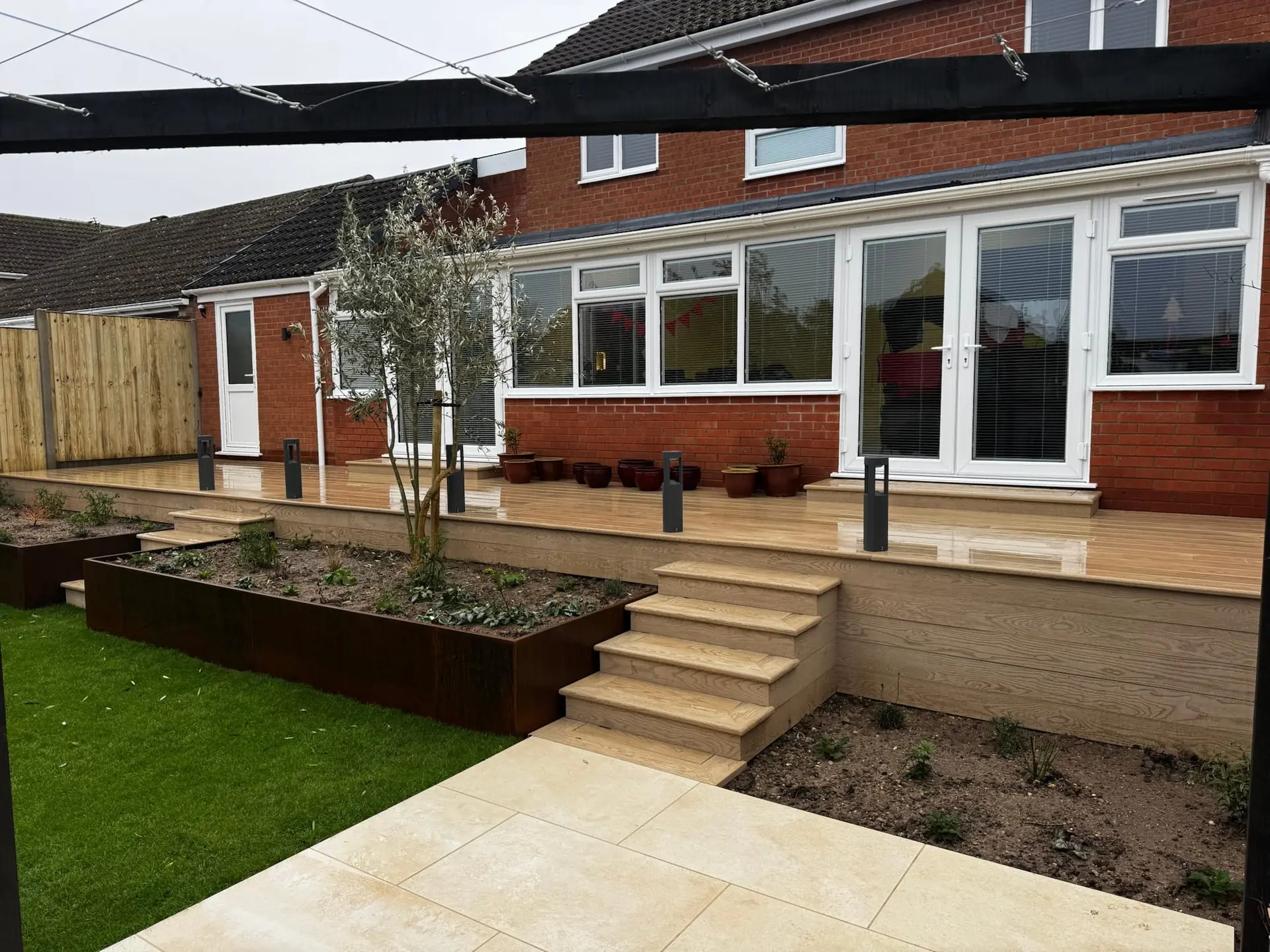 Outdoor seating and paved terrace, Bowthorpe