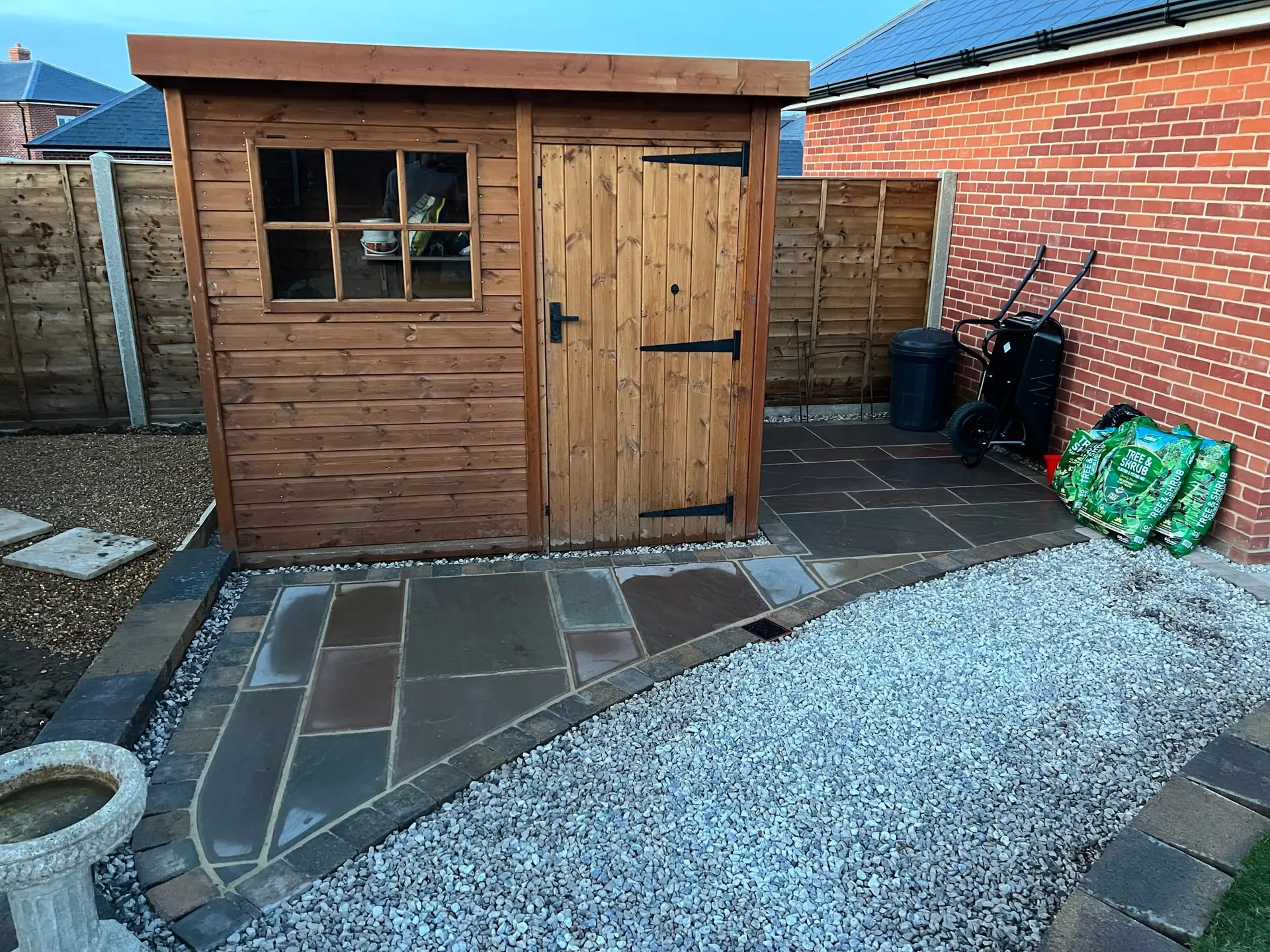Pavestone patio and planting Loddon