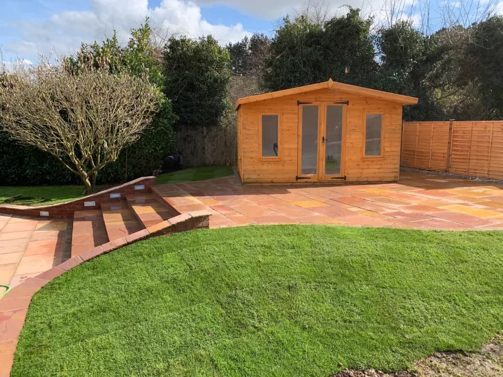 Modak Sandstone patio overview