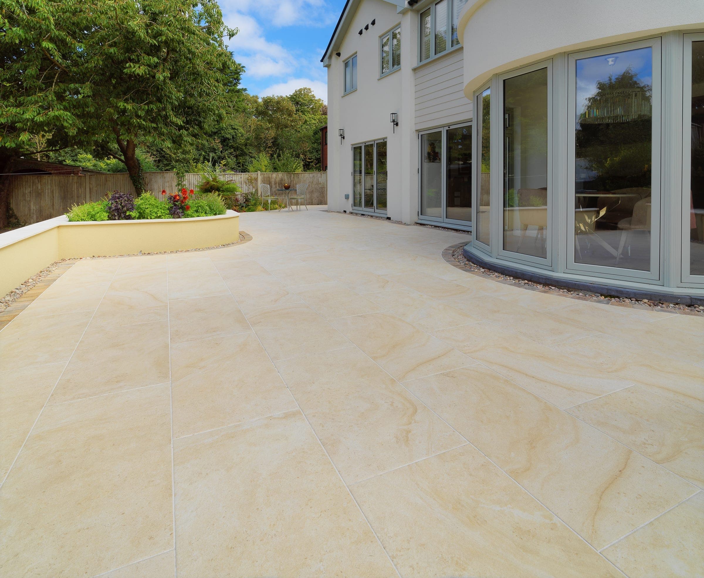 Award-winning Pavestone patio, Burgh Castle — Bespoke landscaping and hard landscaping Norfolk
